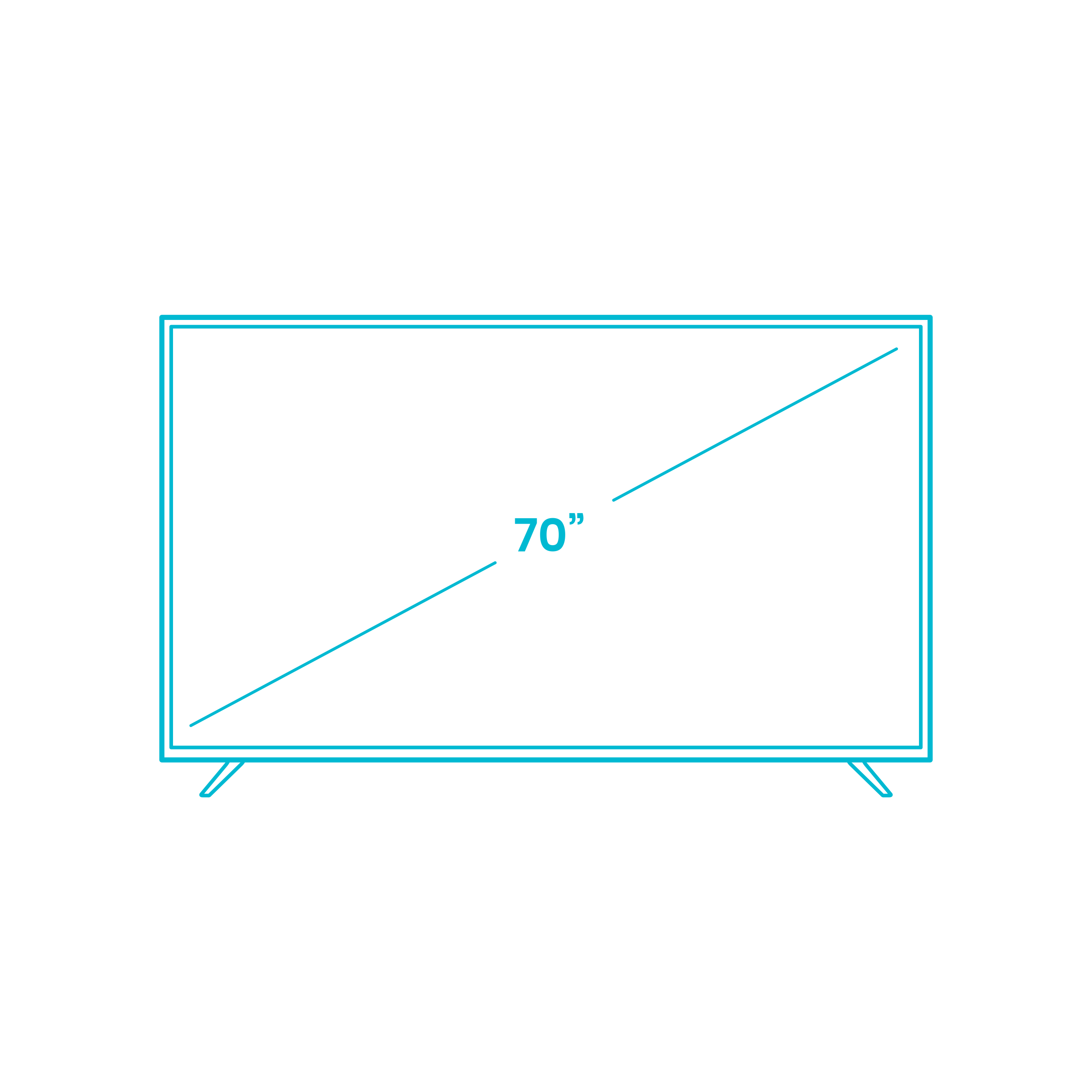 Digital Televisions Tvs Vizio 70 Inch V Series Tv Size Silhouette Svg Vector Free Vectors